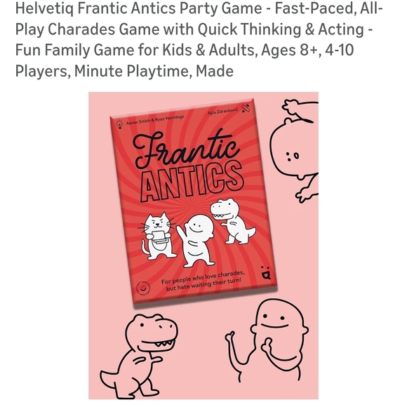 Frantic Antics Red Kids Game - Picture 6 of 8